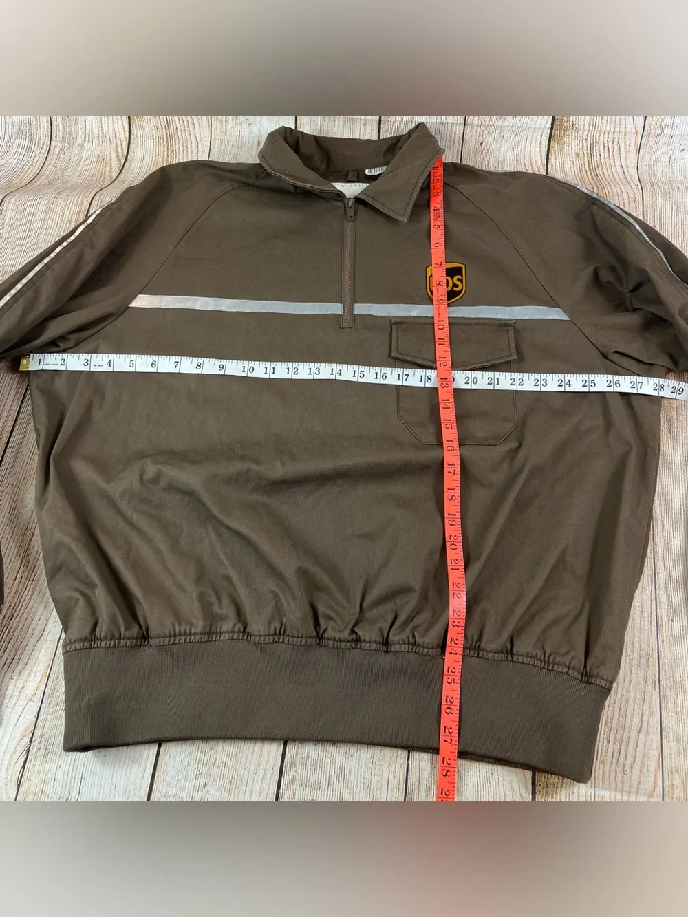 UPS Twin Hill Employee 1/4 Zip Pullover Jacket Size XL